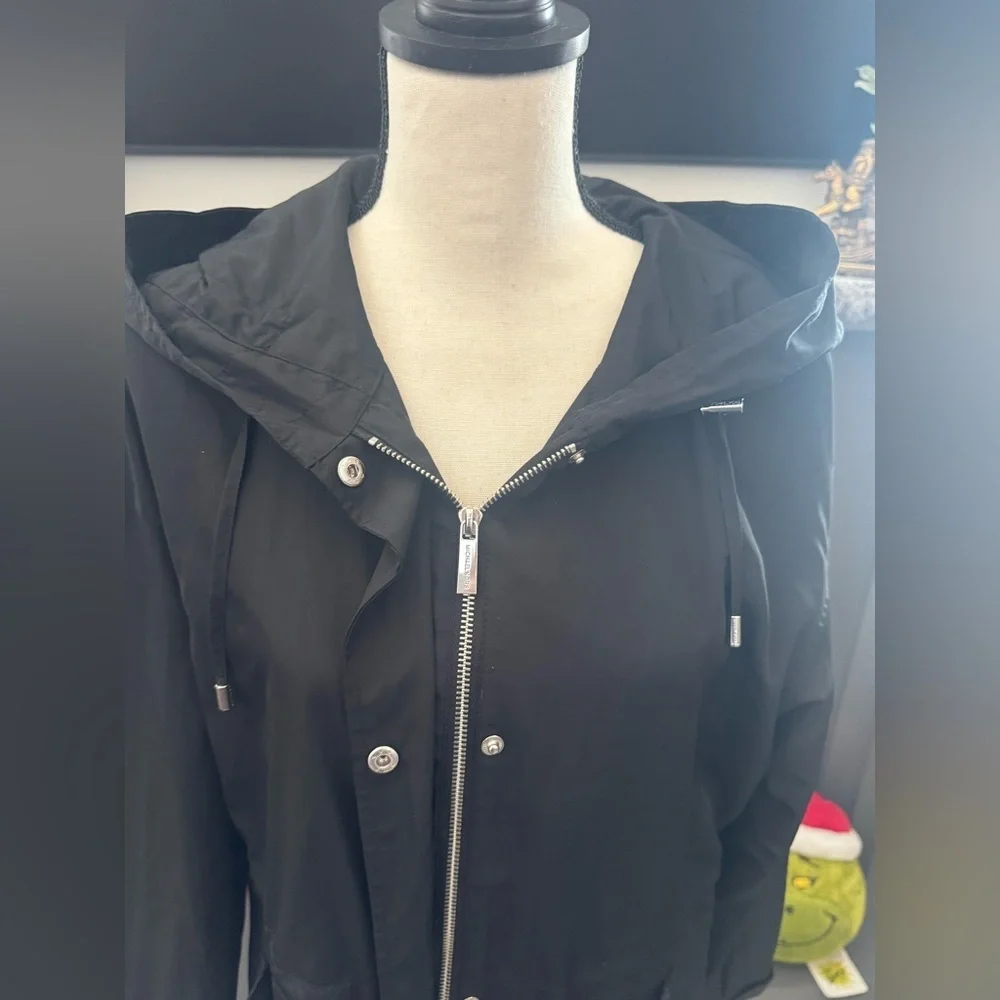 Michael Kors Black Hooded Anorak Jacket Women’s Size M
